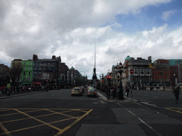 O`Connell Street with the Daniel O`Connell Monument and the Spire