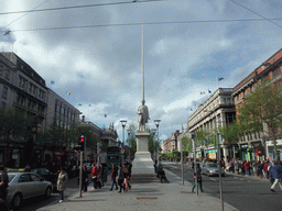 Statue of William Smith O`Brien and the Spire at O`Connell Street