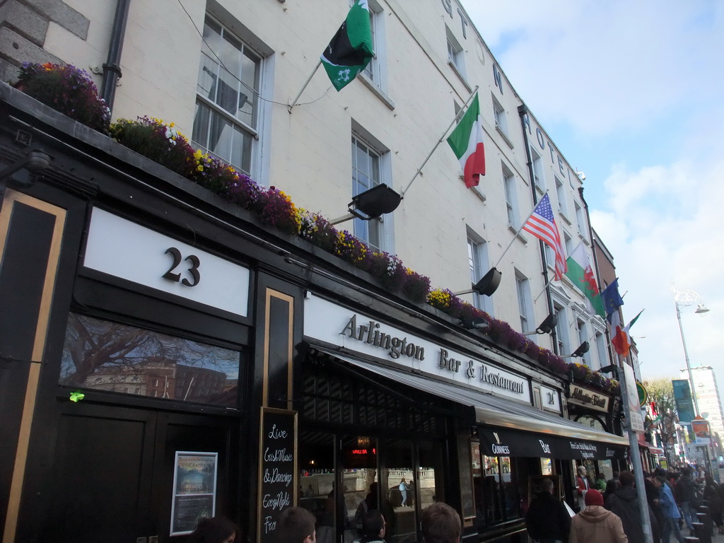 Front of Arlington Bar & Restaurant at the Bachelors Walk