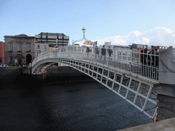 The Ha`penny Bridge over the Liffey river