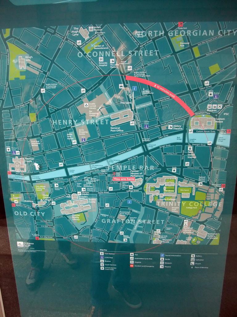 Map of Temple Bar and surroundings