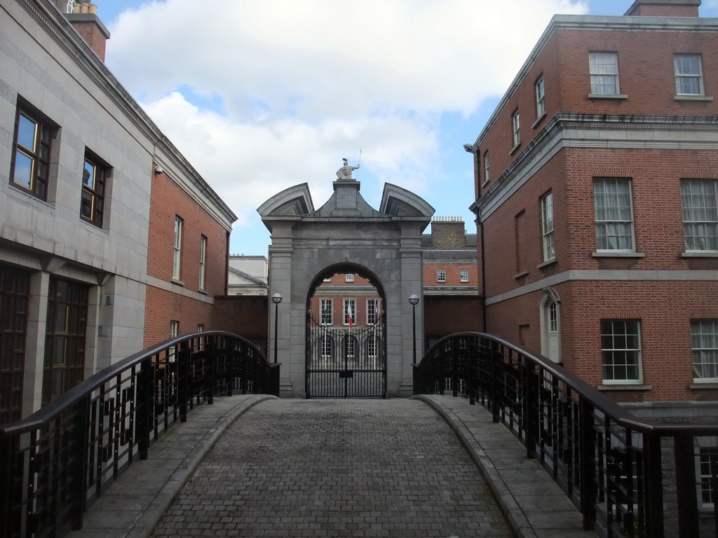 Northwest gate to Dublin Castle at Castle Street