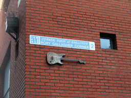 Guitar hanging at the Rory Gallagher Corner at Temple Bar