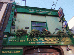 Front of the Old Mill Restaraunt in the Temple Bar street