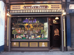 Front of Aunty Nellie`s Traditional Irish Sweet Shop at the Temple Bar street