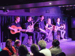 Irish musicians in the Arlington Hotel at Bachelors Walk