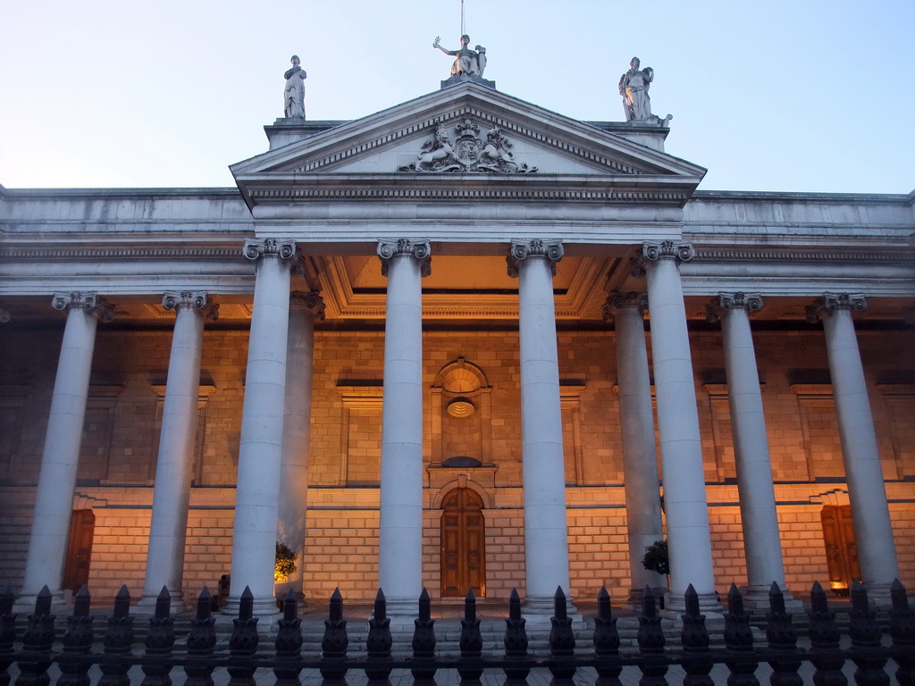 The south side of the Irish Houses of Parliament (Bank of Ireland) at College Green