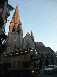 St. Andrew`s Church and a bus at Suffolk Street