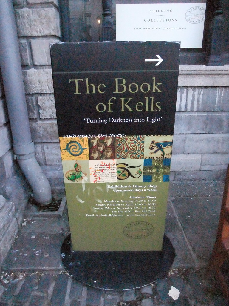 Information on the Book of Kells at Trinity College Dublin