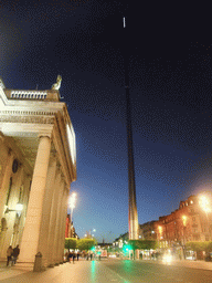 O`Connell Street with the General Post Office and the Spire, by night