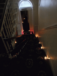 Candles in the staircase at the Dergvale Hotel