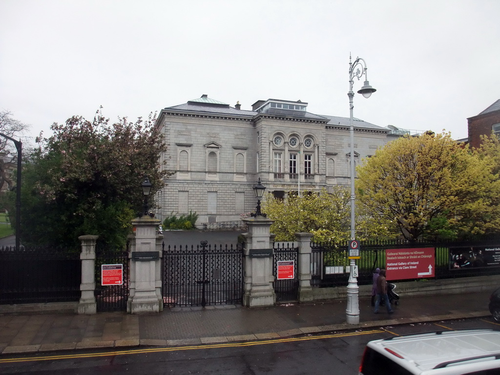 Front of the National Gallery of Ireland at Merrion Square West, viewed from the sightseeing bus