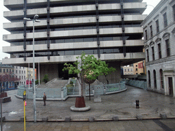 The Central Bank of Ireland at Dame Street, viewed from the sightseeing bus