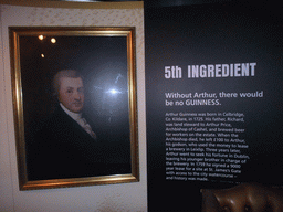 Explanation on Arthur Guinness at the ground floor of the Guinness Storehouse