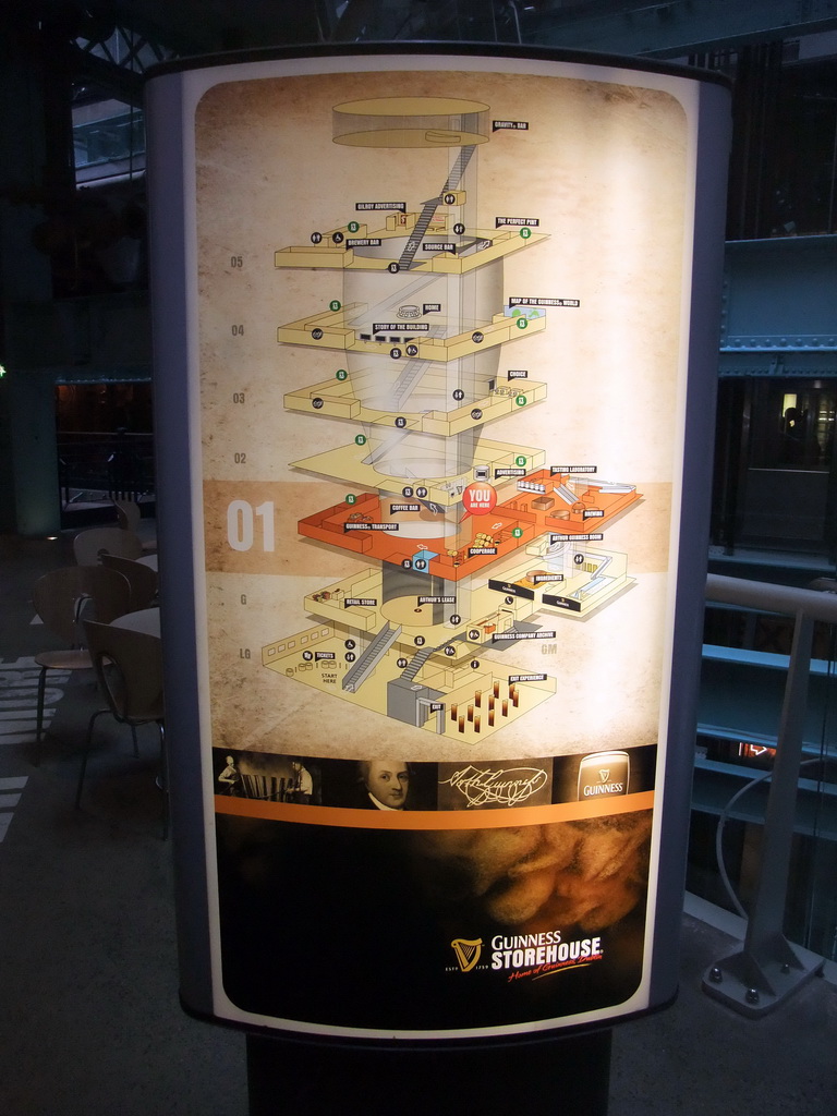 Map of the Guinness Storehouse