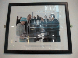 Photograph of a visit of Queen Elisabeth II, at the third floor of the Guinness Storehouse