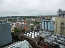 The west side of the city with St. James`s Church and the Wellington Monument, viewed from the Gravity Bar at the top floor of the Guinness Storehouse