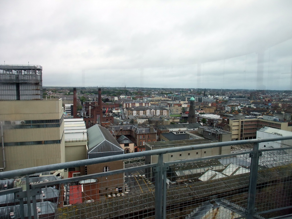 The north side of the city, viewed from the Gravity Bar at the top floor of the Guinness Storehouse