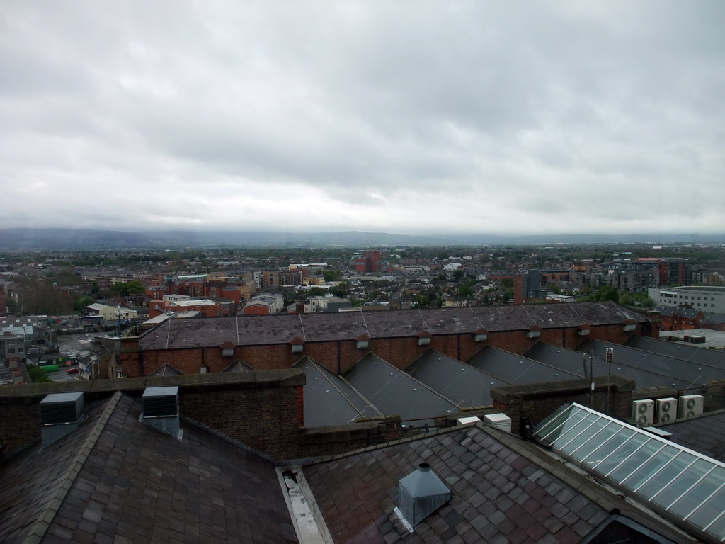 The south side of the city, viewed from the Gravity Bar at the top floor of the Guinness Storehouse