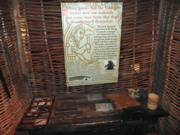 Metal and wooden items and explanation on Viking craftswork