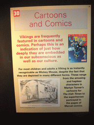 Explanation on the influence of the Vikings on cartoons and comics, in Dublinia