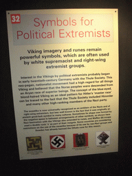Explanation on the use of Viking symbols by political extremists, in Dublinia