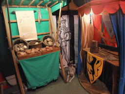 Medieval pie stall and armour, in Dublinia