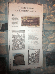 Explanation on the building of Dublin Castle, in Dublinia