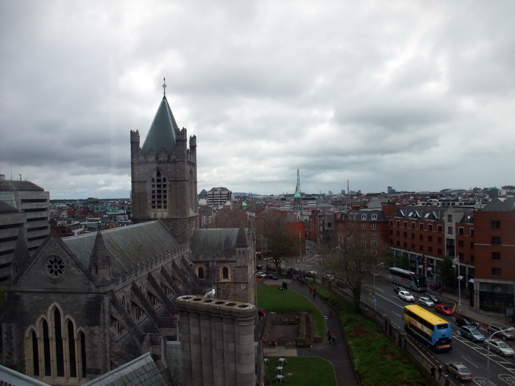 Christ Church Cathedral and Christchurch Place, viewed from the tower of St. Michael`s Church