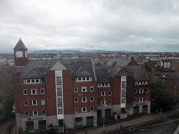 High Street and the Cornmarket building, viewed from the tower of St. Michael`s Church