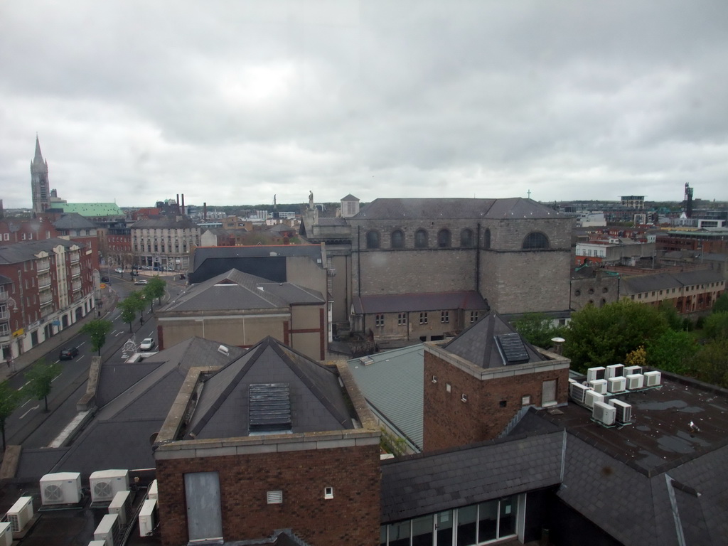 High Street and John`s Lane Church, viewed from the tower of St. Michael`s Church