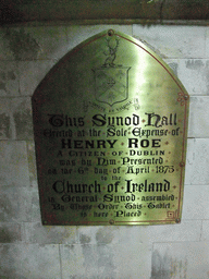 Plaque in the walkway from Dublinia to Christ Church Cathedral
