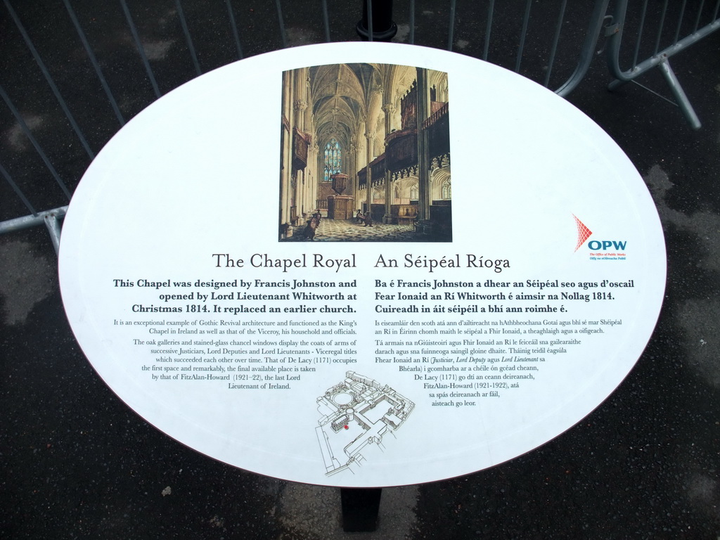 Explanation on the Chapel Royal of Dublin Castle