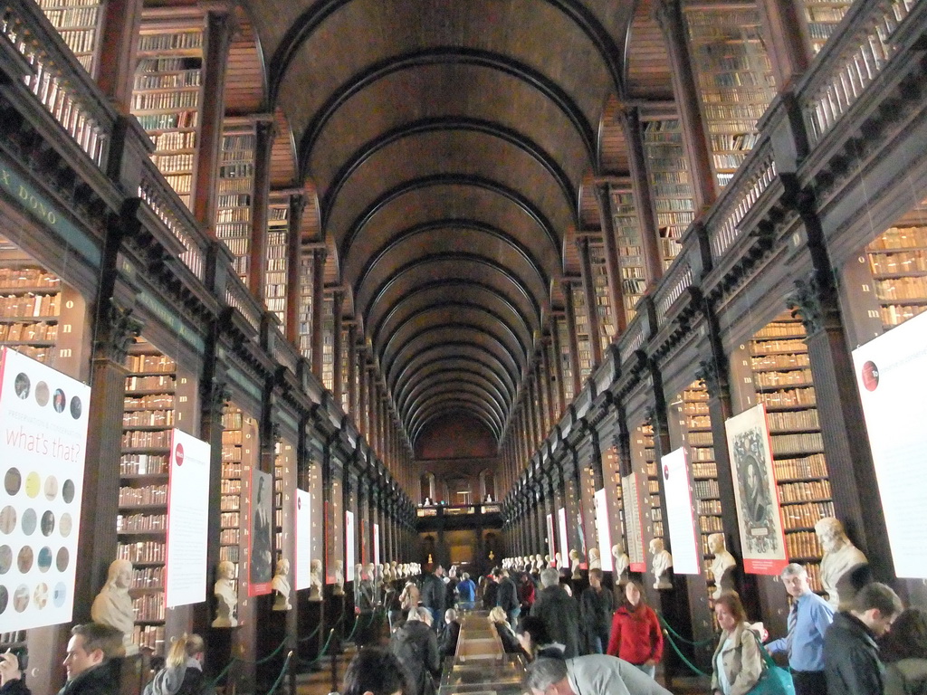 The Long Hall in the Old Library at Trinity College Dublin