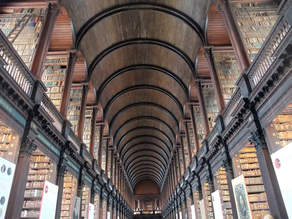 The Long Hall in the Old Library at Trinity College Dublin