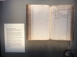 Eighteenth-century domestic account book, in the Long Hall in the Old Library at Trinity College Dublin