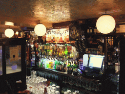 Bottles and glasses at the Temple Bar