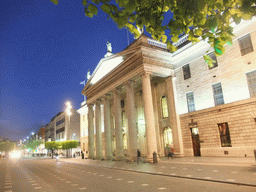 Front of the General Post Office at O`Connell Street, by night