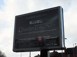 Advertisement for the Game of Thrones exhibition in Belfast