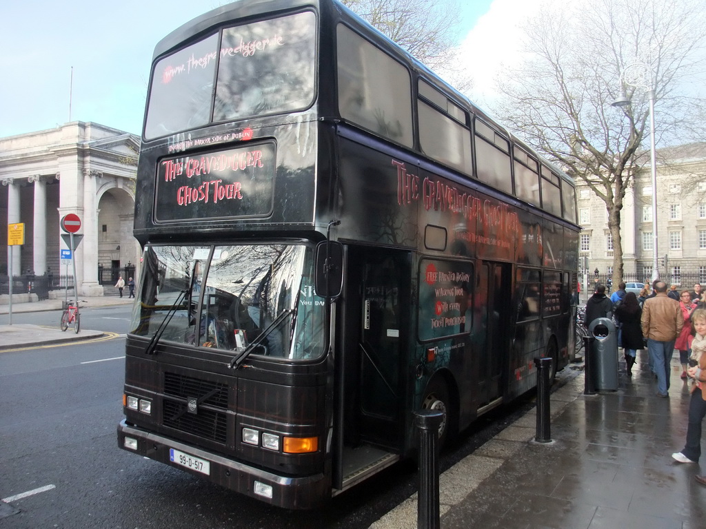 The Gravedigger Ghost Tour bus at College Green