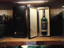 Bottle of whiskey in the shop of the Old Jameson Distillery