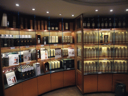 Bottles of whiskey in the shop of the Old Jameson Distillery