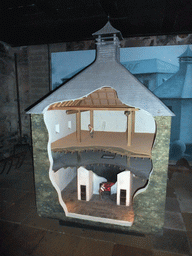 Scale model of a distillery building at the Old Jameson Distillery