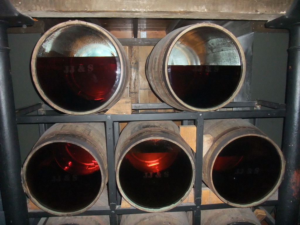 Barrels of whiskey at the Old Jameson Distillery