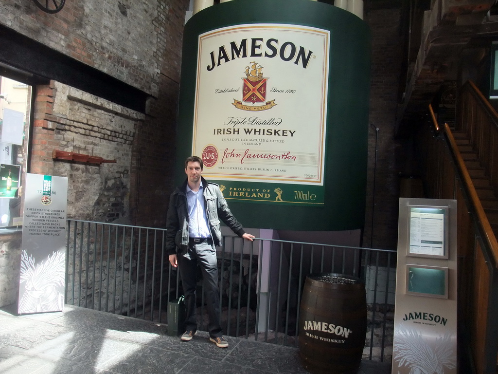Tim in the Central hall of the Old Jameson Distillery