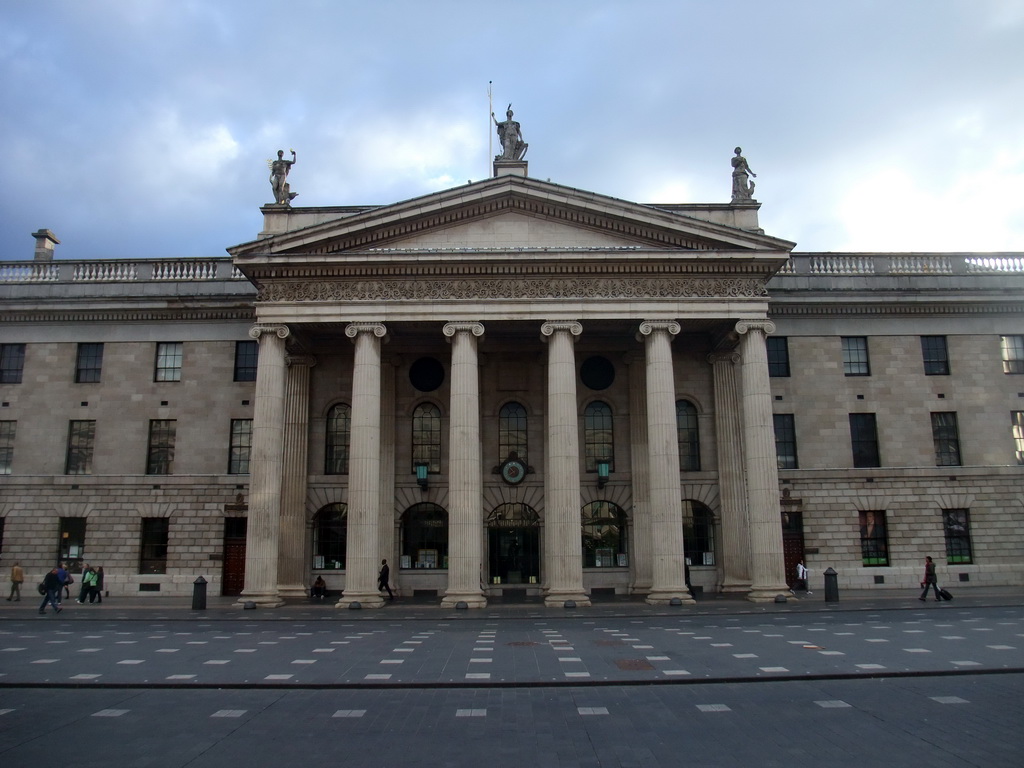 Front of the General Post Office at O`Connell Street