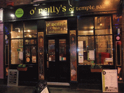 Front of the O`Reilly`s of Temple Bar restaurant at East Essex Street