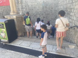 Miaomiao and Max at the staircase behind the Pile Gate