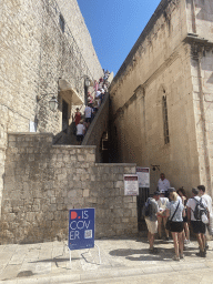 Staircase to the city walls at the west side of the Stradun street