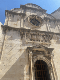 Facade of the Church of St. Salvation at the west side of the Stradun street